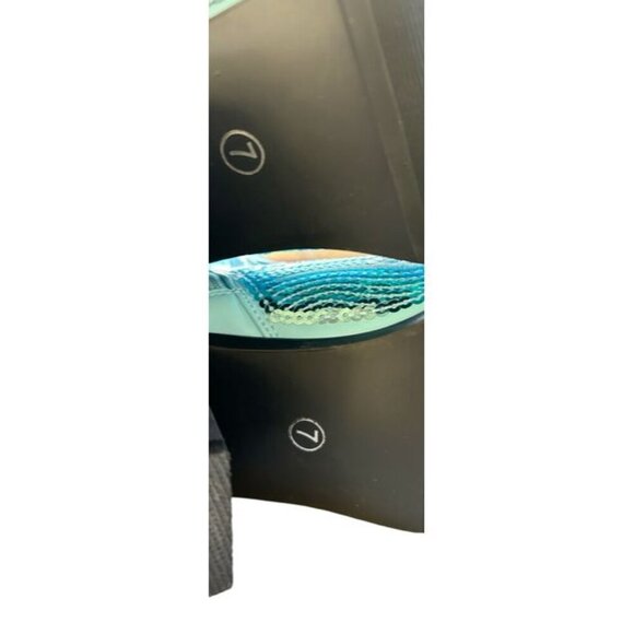 Women's Blue Sequin Mid Calf Cowboy Boot Size 7 - Picture 4 of 5